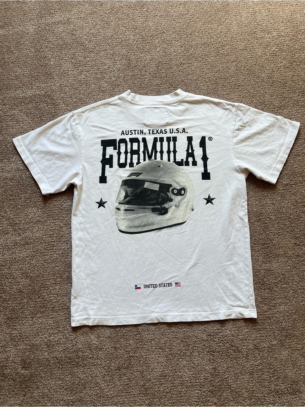 Formula 1 Austin Texas USA White Graphic T-Shirt